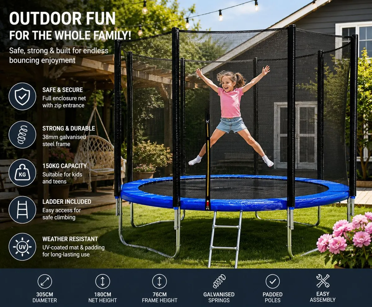Trampoline Ø 305 cm 10ft - Image 1