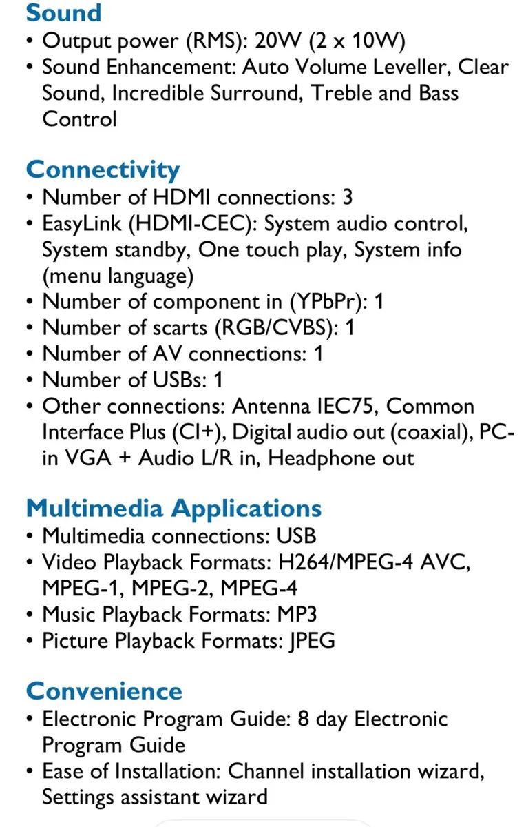 47” Philips tv - Image 3