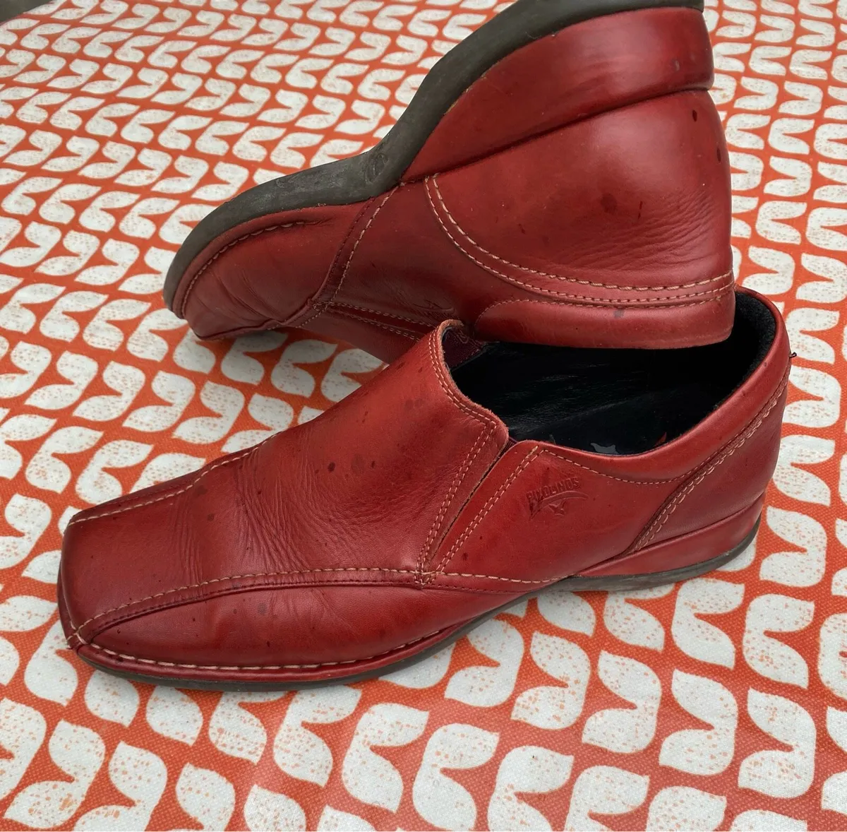 Pair of Pikolinos Leather Loafer Shoes, Red, 39 - Image 1