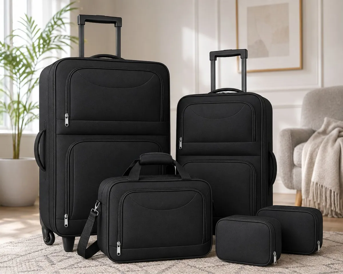 5-Piece Travel Luggage Set – Trolley Suitcases, - Image 2