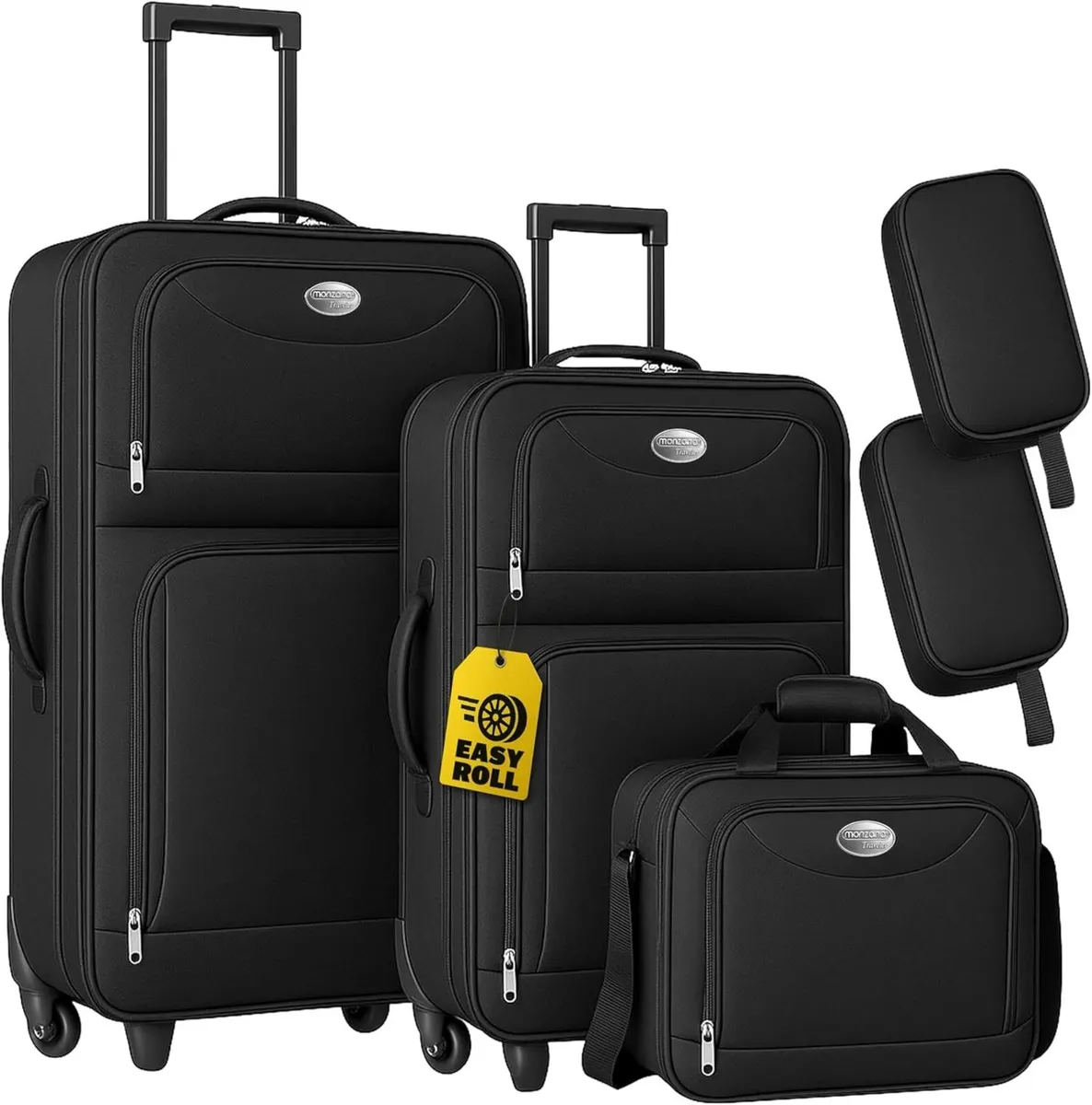 5-Piece Travel Luggage Set – Trolley Suitcases, - Image 3