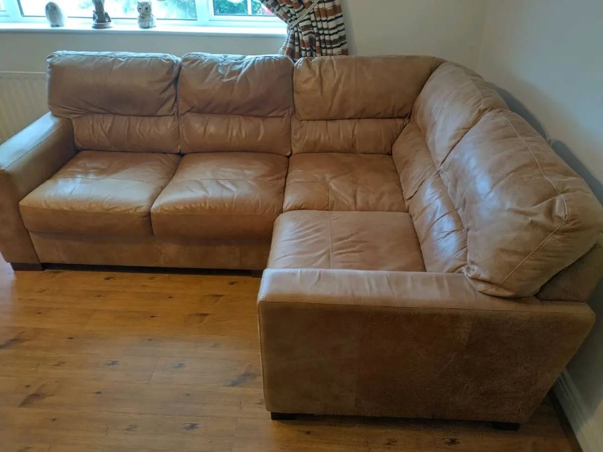 Leather Corner Sofa - Image 2