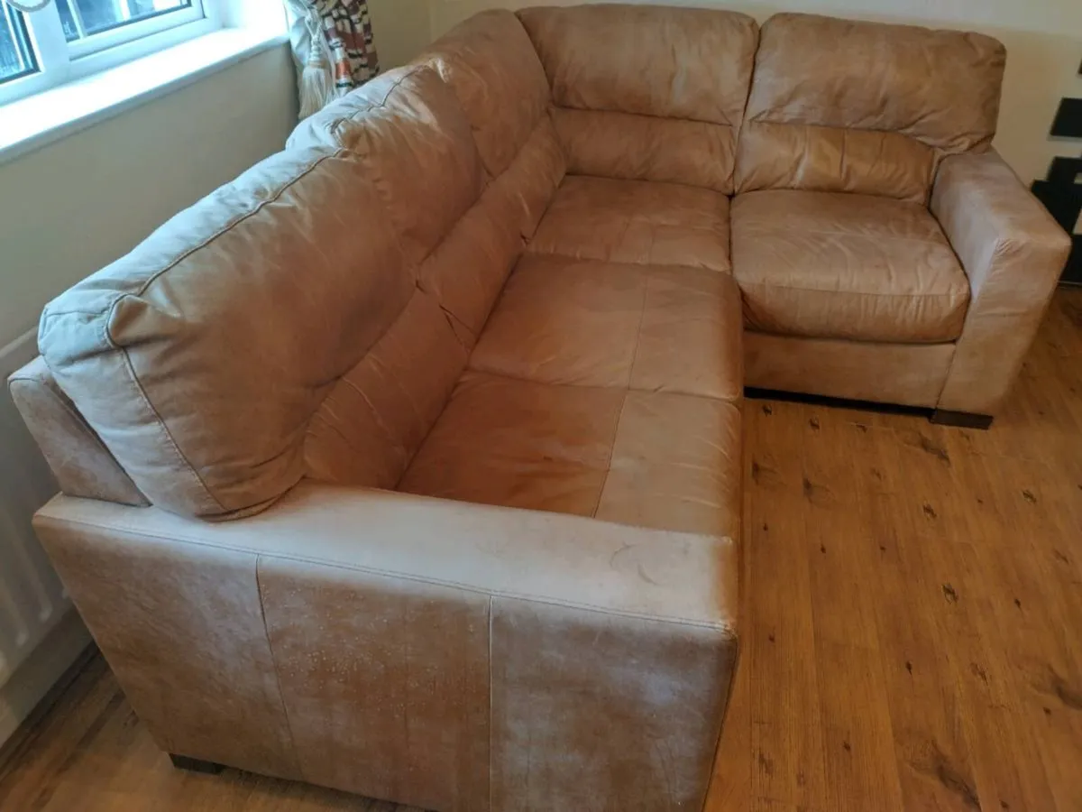 Leather Corner Sofa - Image 3