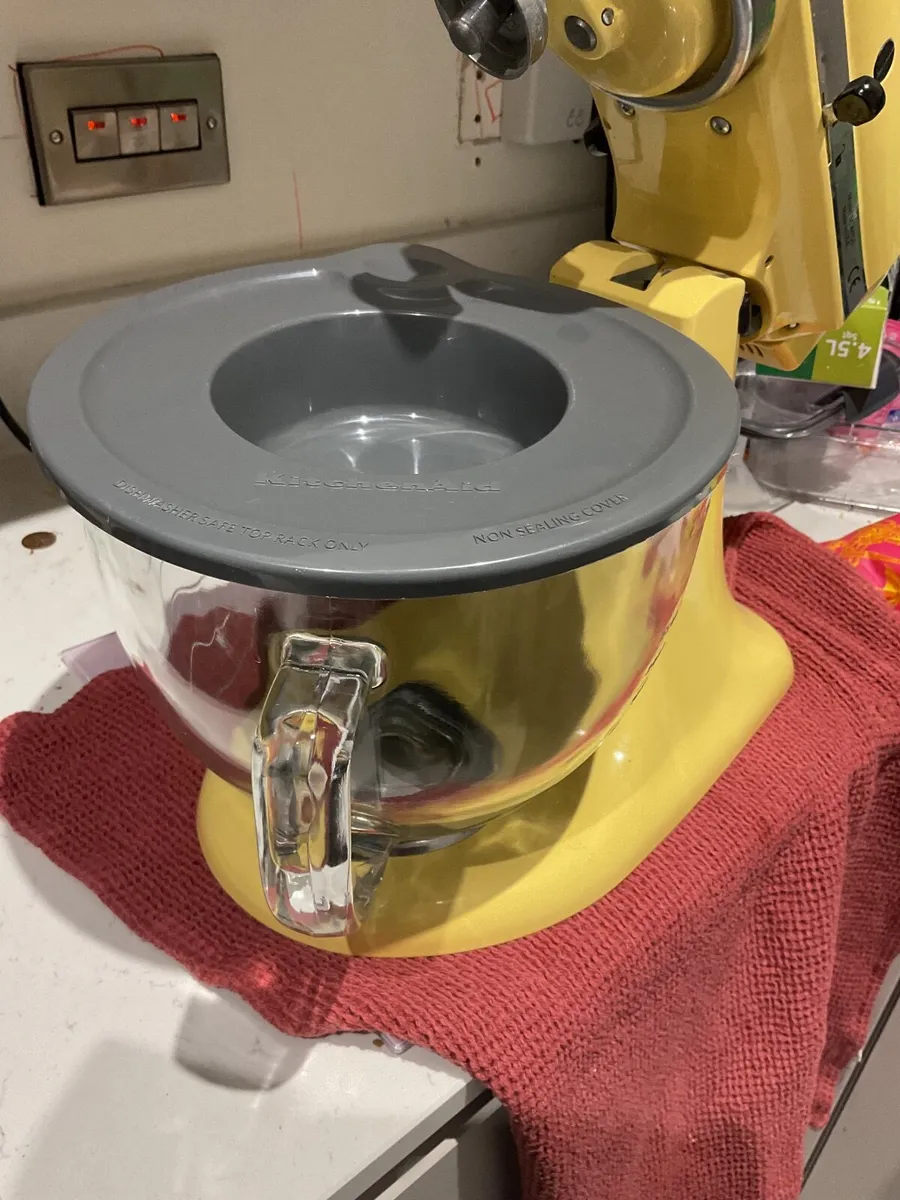 Glass bowl with cover for Kitchenaid stand mixer - Image 3