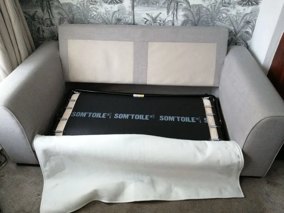 2 seater grey sofa bed - Image 3