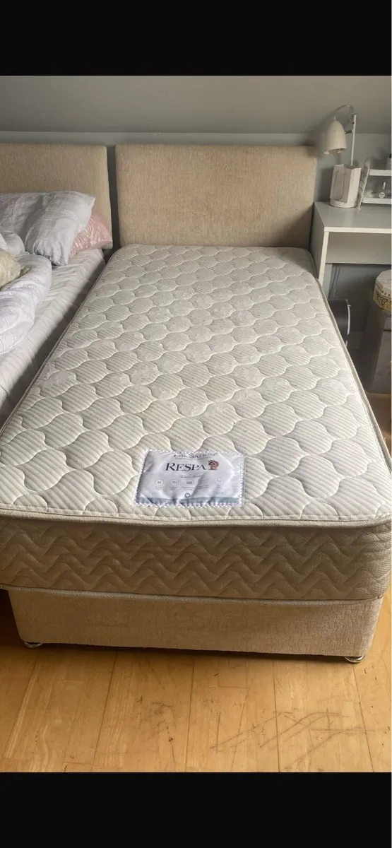 Bedframe, headboard and mattress