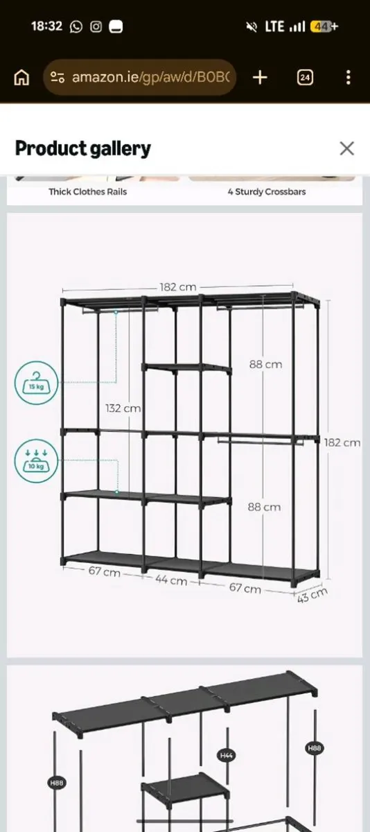 Portable Wardrobe / Clothes Rack - Image 2