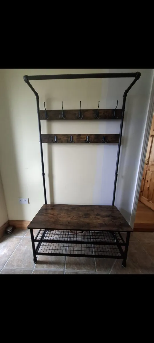 Coat rack with bench - Image 3