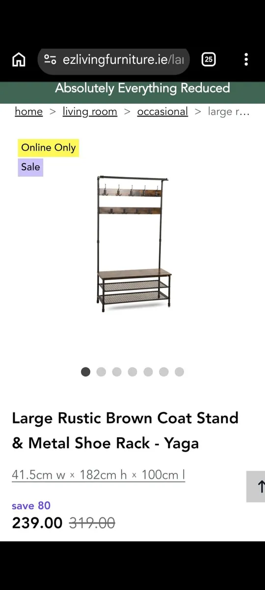 Coat rack with bench - Image 1