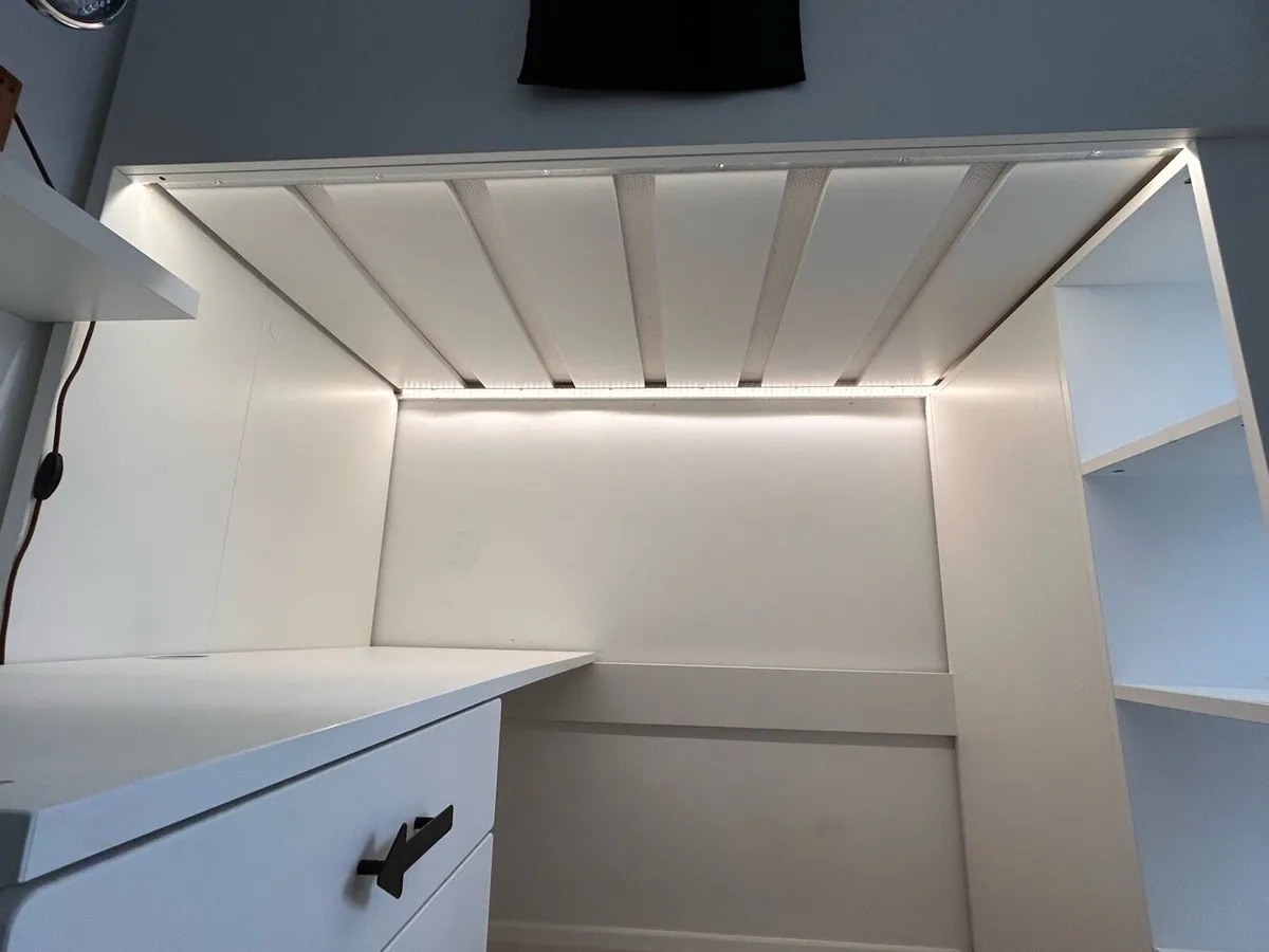 IKEA high bed with Desk - Image 3