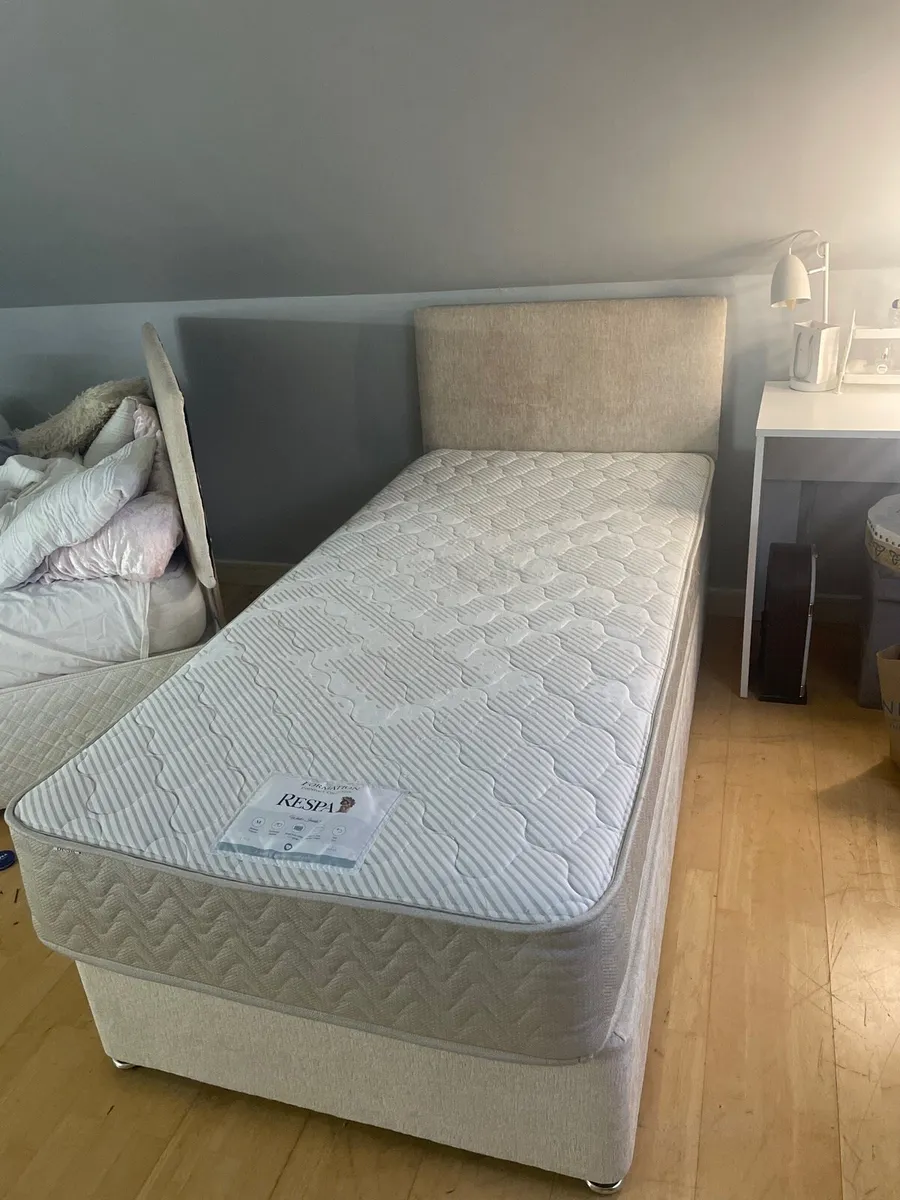 Cream single bed - Image 1