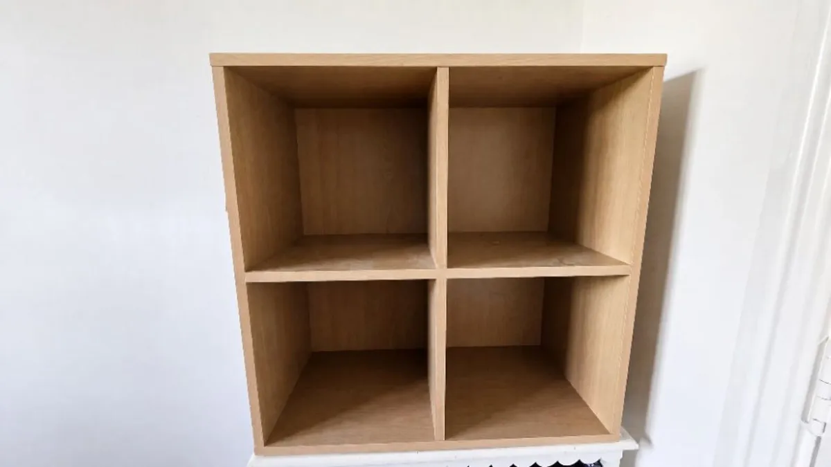 4-Cube Storage Unit / Shelving Unit (Light Wood) - Image 1