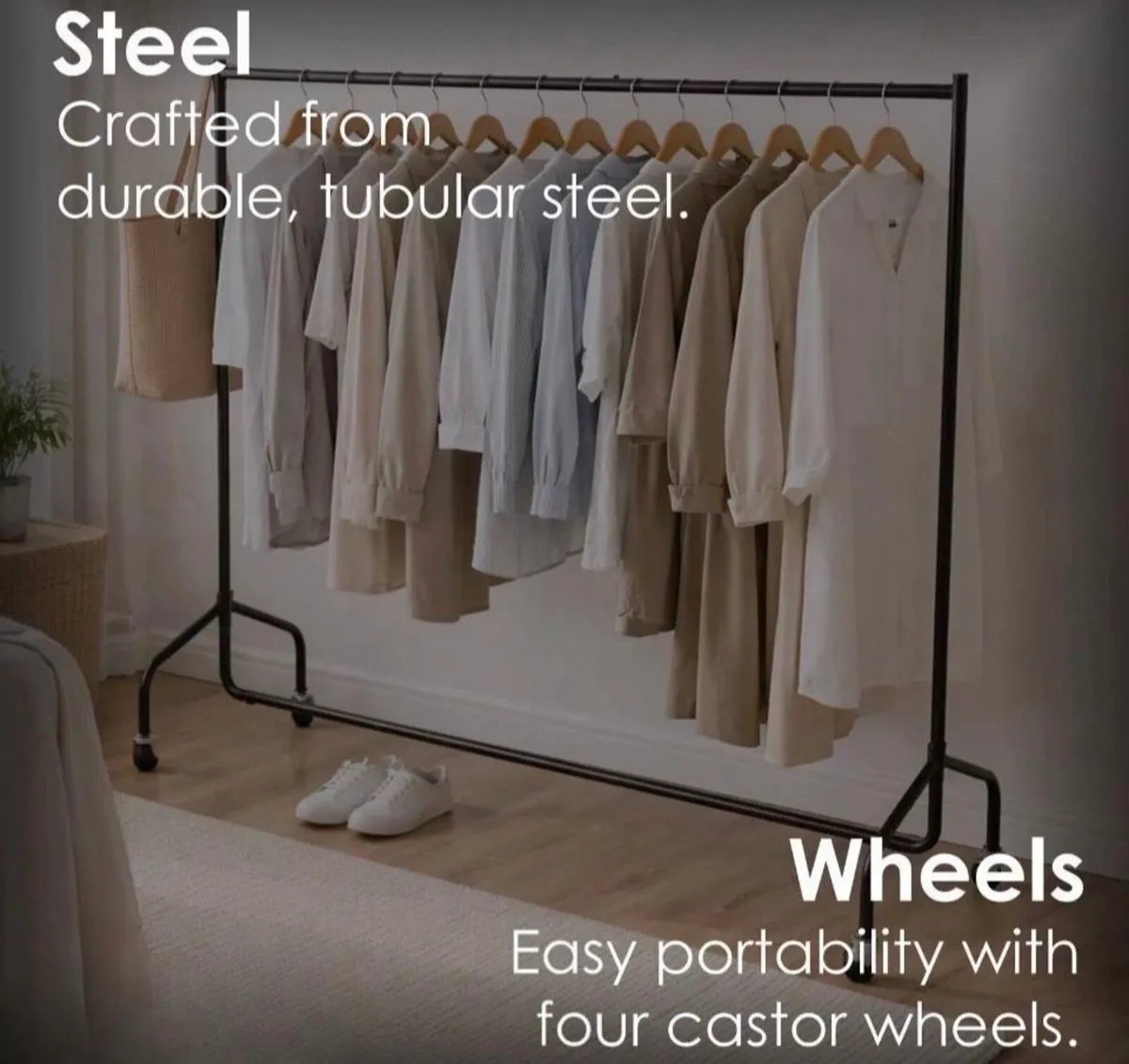 NEW 6ft Garment Clothes Rail Heavy Duty - Image 2