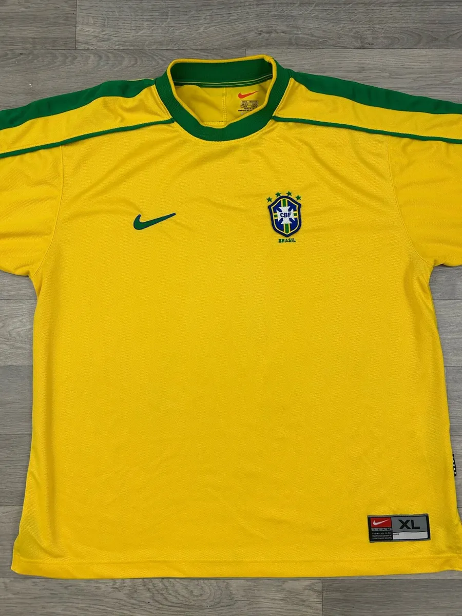 Vintage 1998/2000 Nike Brazil Home Jersey Shirt XL - Image 2