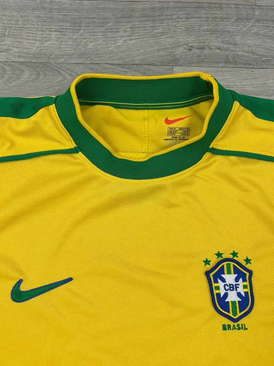 Vintage 1998/2000 Nike Brazil Home Jersey Shirt XL - Image 4