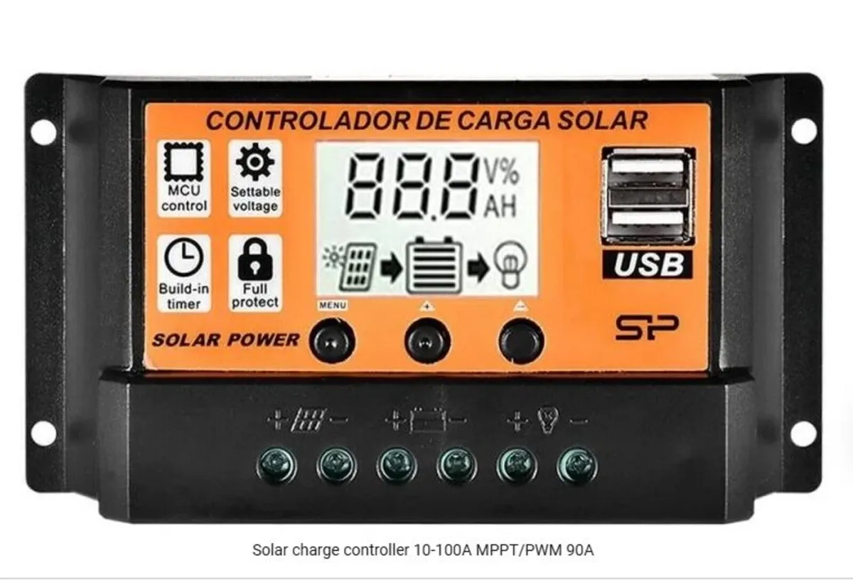 10-100A MPPT/PWM Solar Charge Controller  90A - Image 1