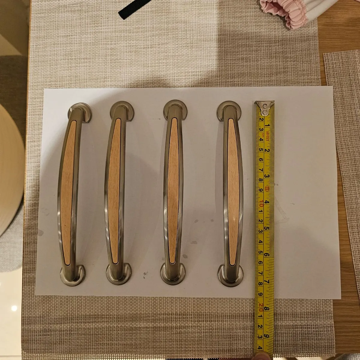 14 Matching Kitchen / Wardrobe Handles – Satin Nic - Image 1