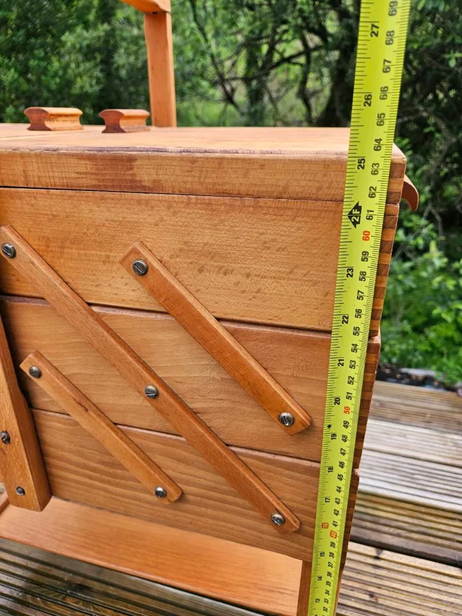 Vintage Wood Sewing Box - Nationwide Delivery - Image 4