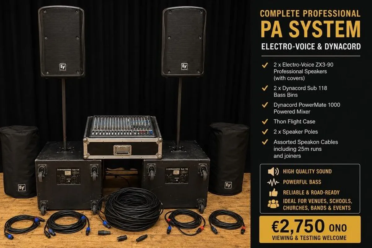 Electro-voice Zx3 & Dynacord Professional Pa System - Image 1