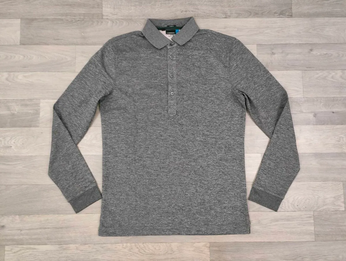 J.Lindeberg Long Sleeve Golf Polo Shirt Mens M - Image 1