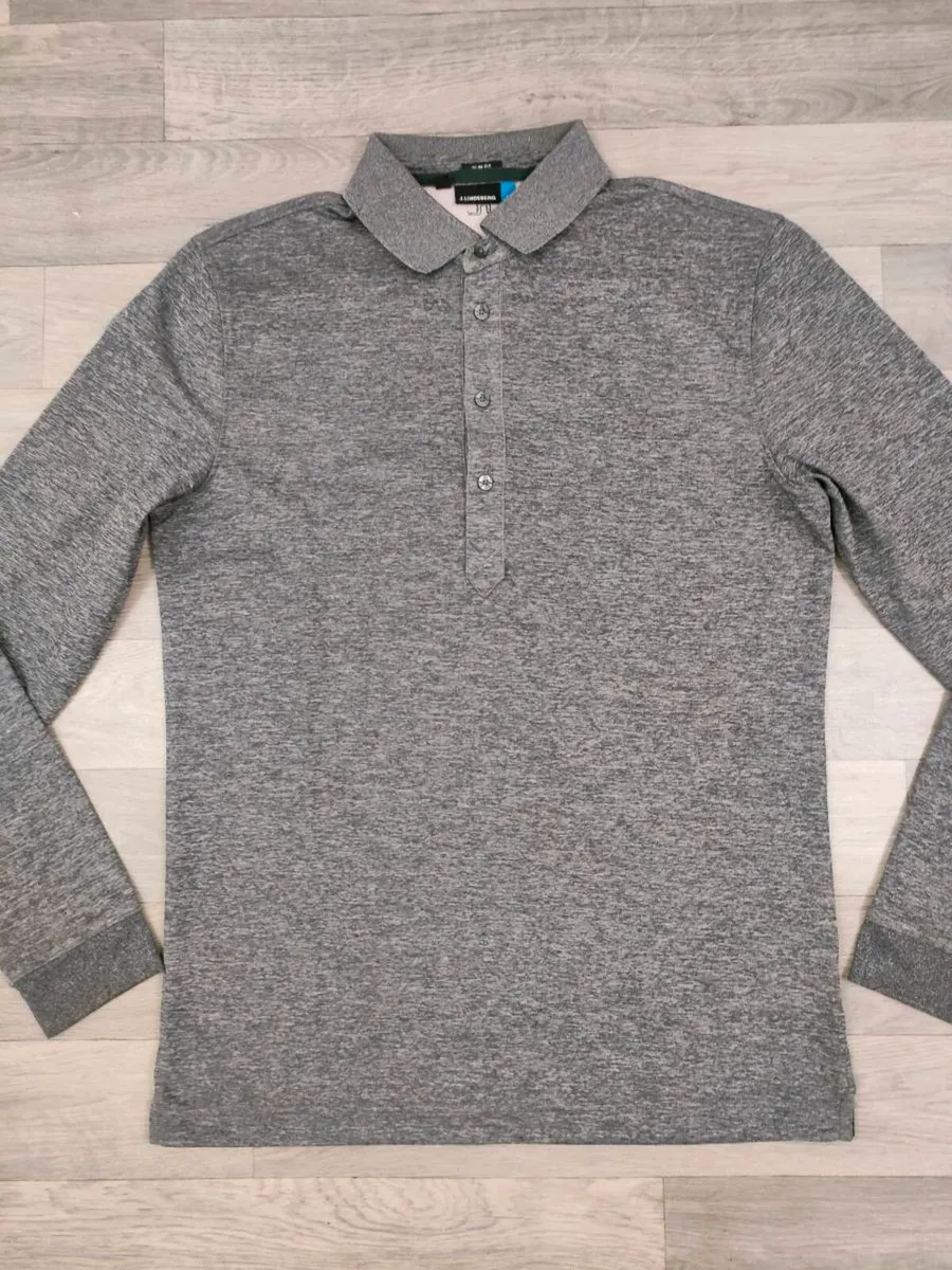 J.Lindeberg Long Sleeve Golf Polo Shirt Mens M - Image 2
