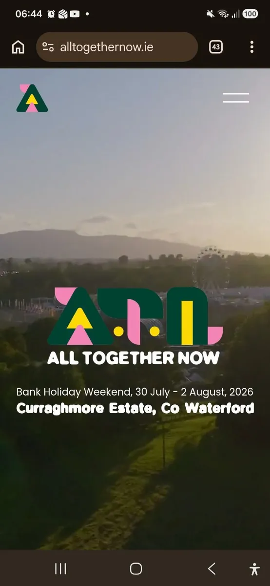 ALLTOGETHERNOW tickets with glamping