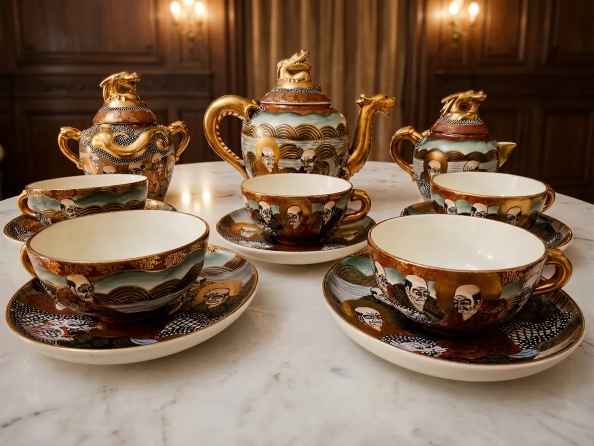 19th century Japanese Satsuma teaset - Image 1