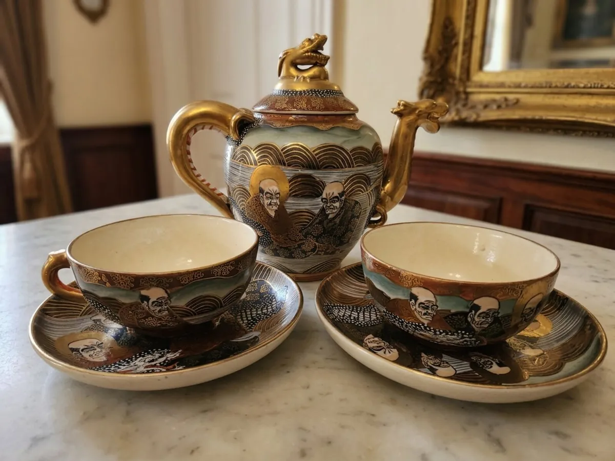 19th century Japanese Satsuma teaset - Image 4