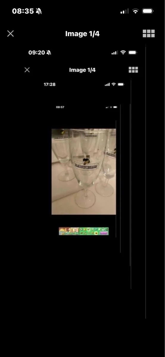 Rare Set of Babycham Footed Glasses (8) - Image 1