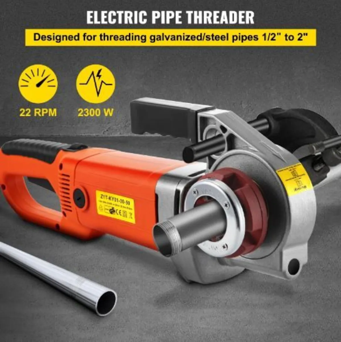 Electric Pipe Threader, 2300W - Image 1