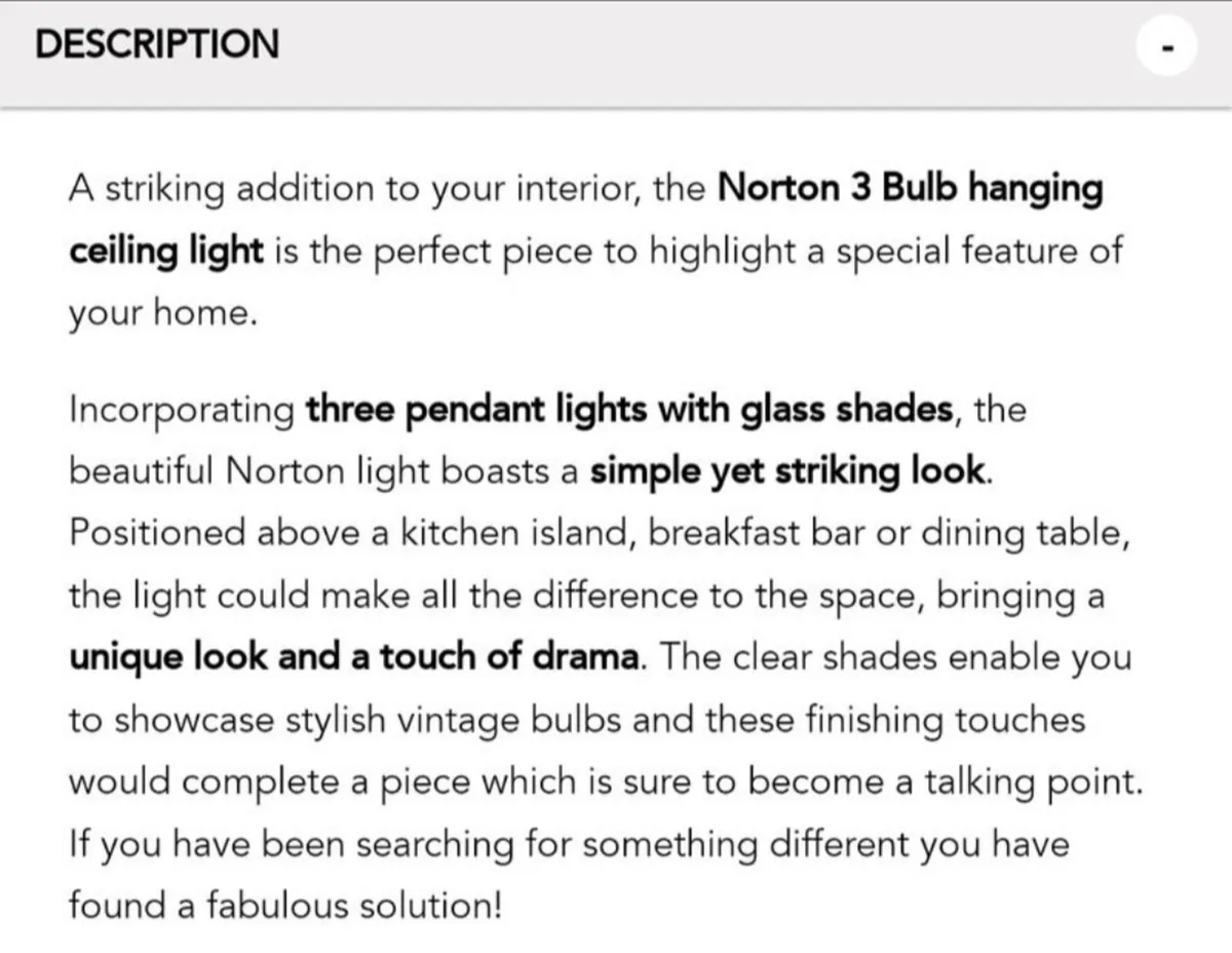 Ceiling Light Fixture (EZ Living) - Image 3