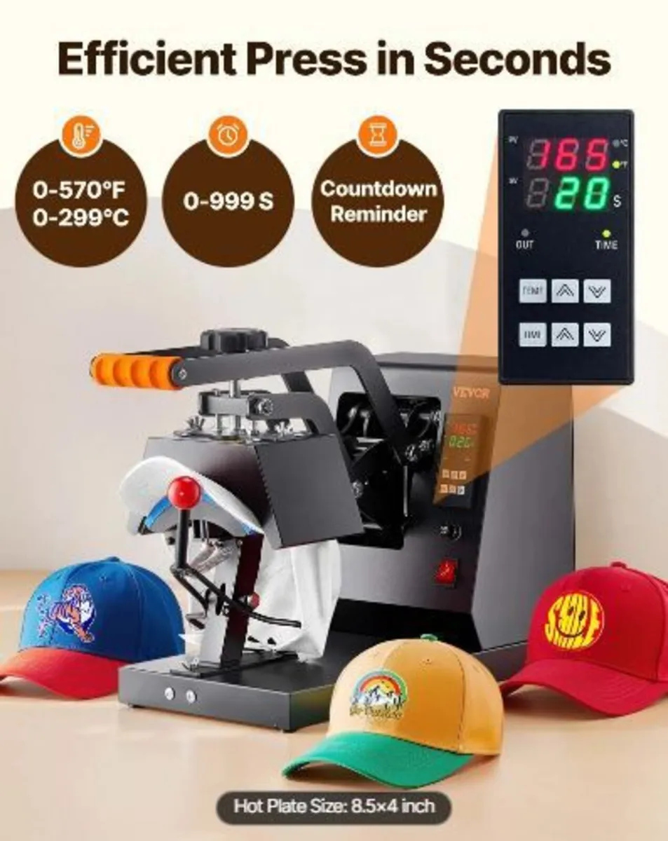 Hat Heat Press, 4-in-1 Cap Heat Press Machine - Image 1