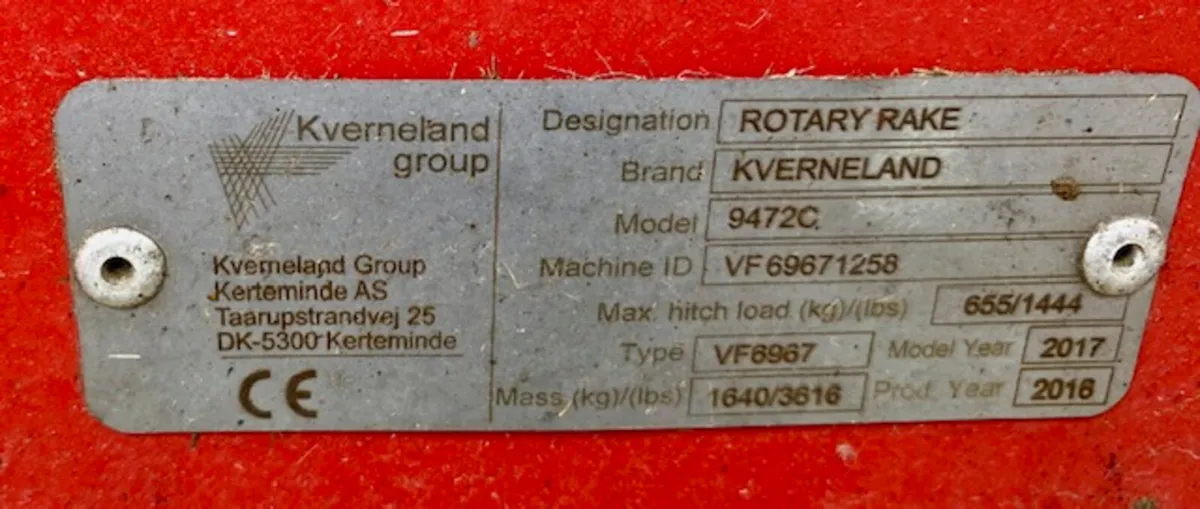 Kverneland 9472C Rake - Image 3