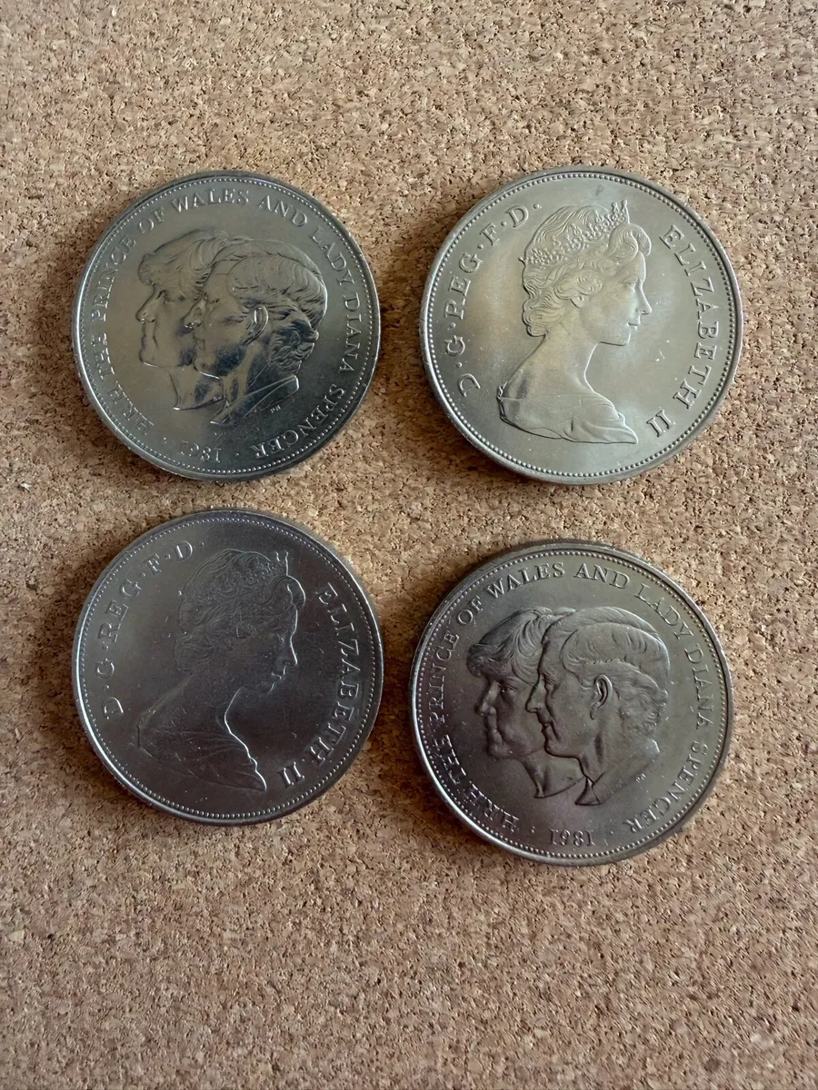 5x Charles & Diana 1981 Wedding Coins - Image 3