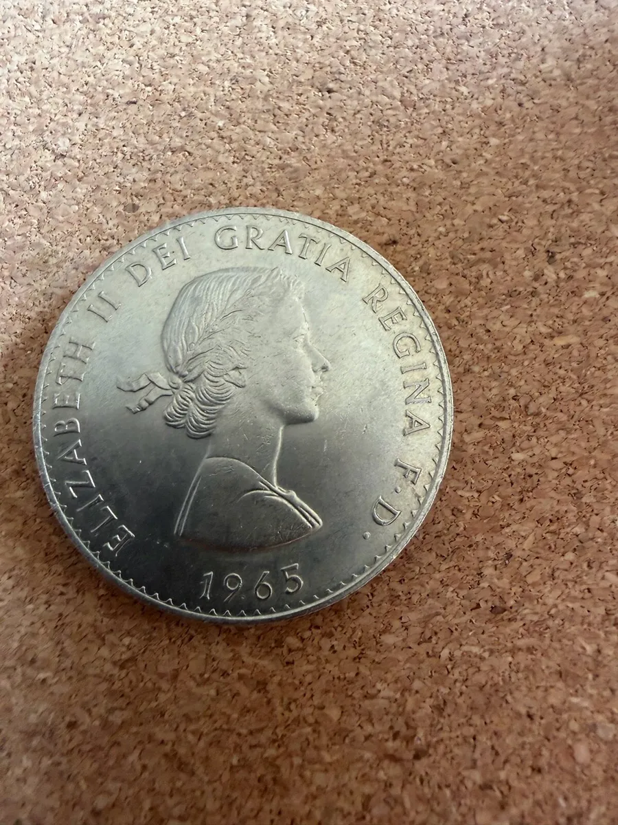 2 x 1965 Churchill Crown Coins - 5 Shilling - Image 2