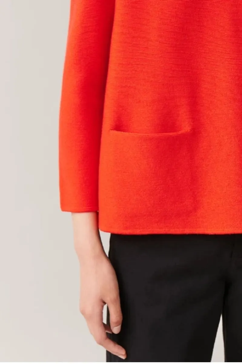COS 100% Merino Wool Sweater — Red — Size XS - Image 3
