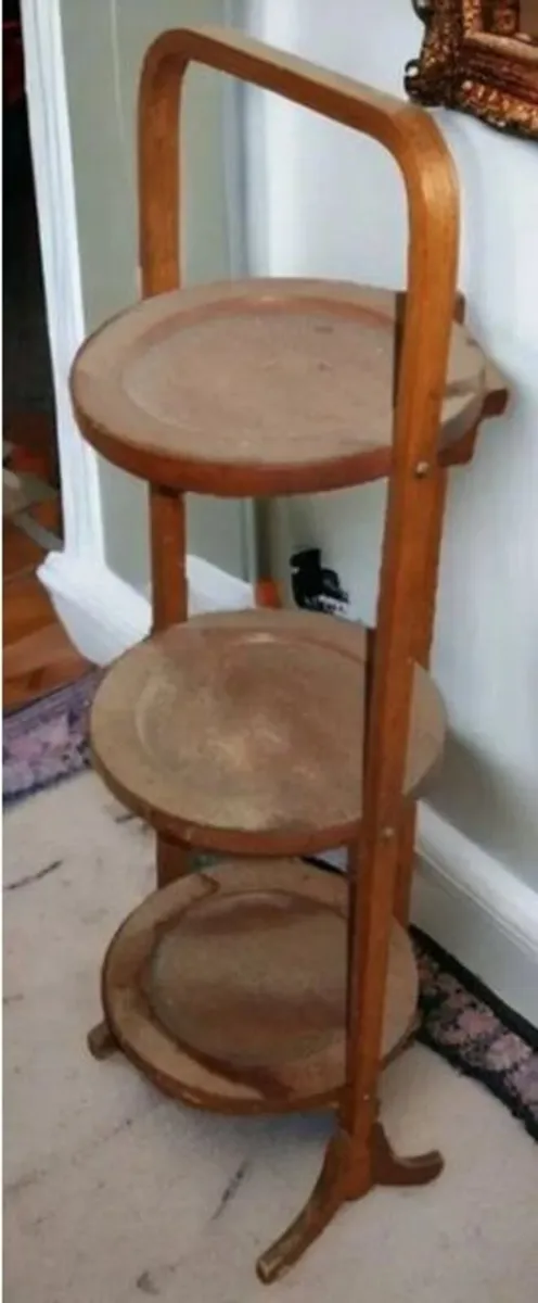 Vintage Wooden Folding Stand-Victorian - Image 4