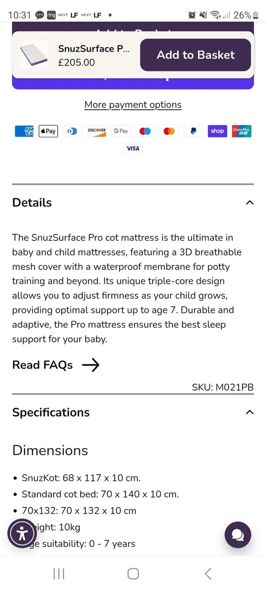 Snuz Surface Pro Mattress - Image 4