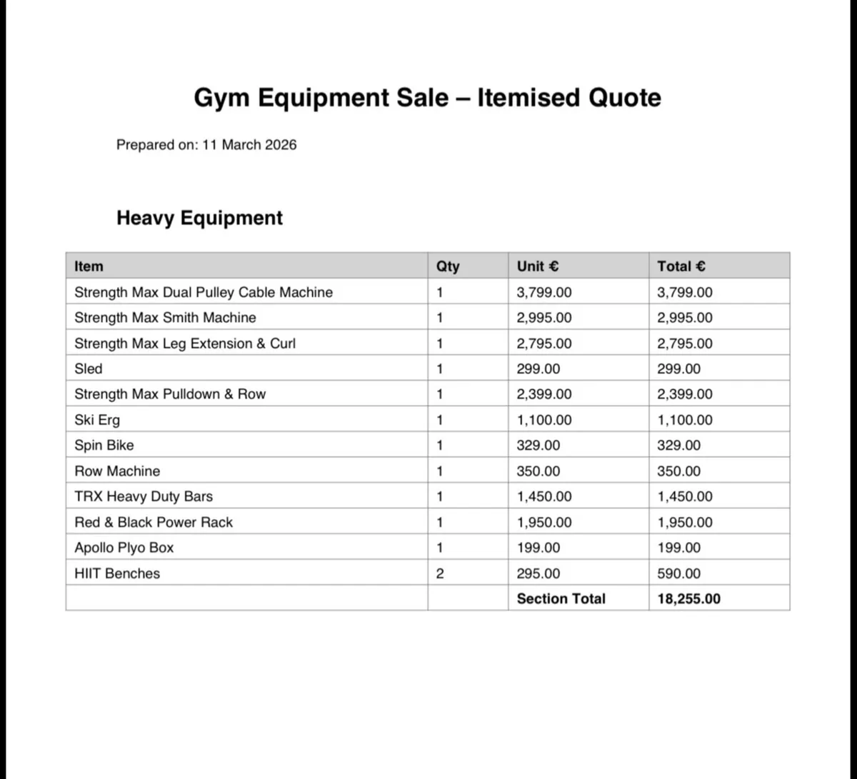 FULL GYM SETUP FOR SALE - Image 2