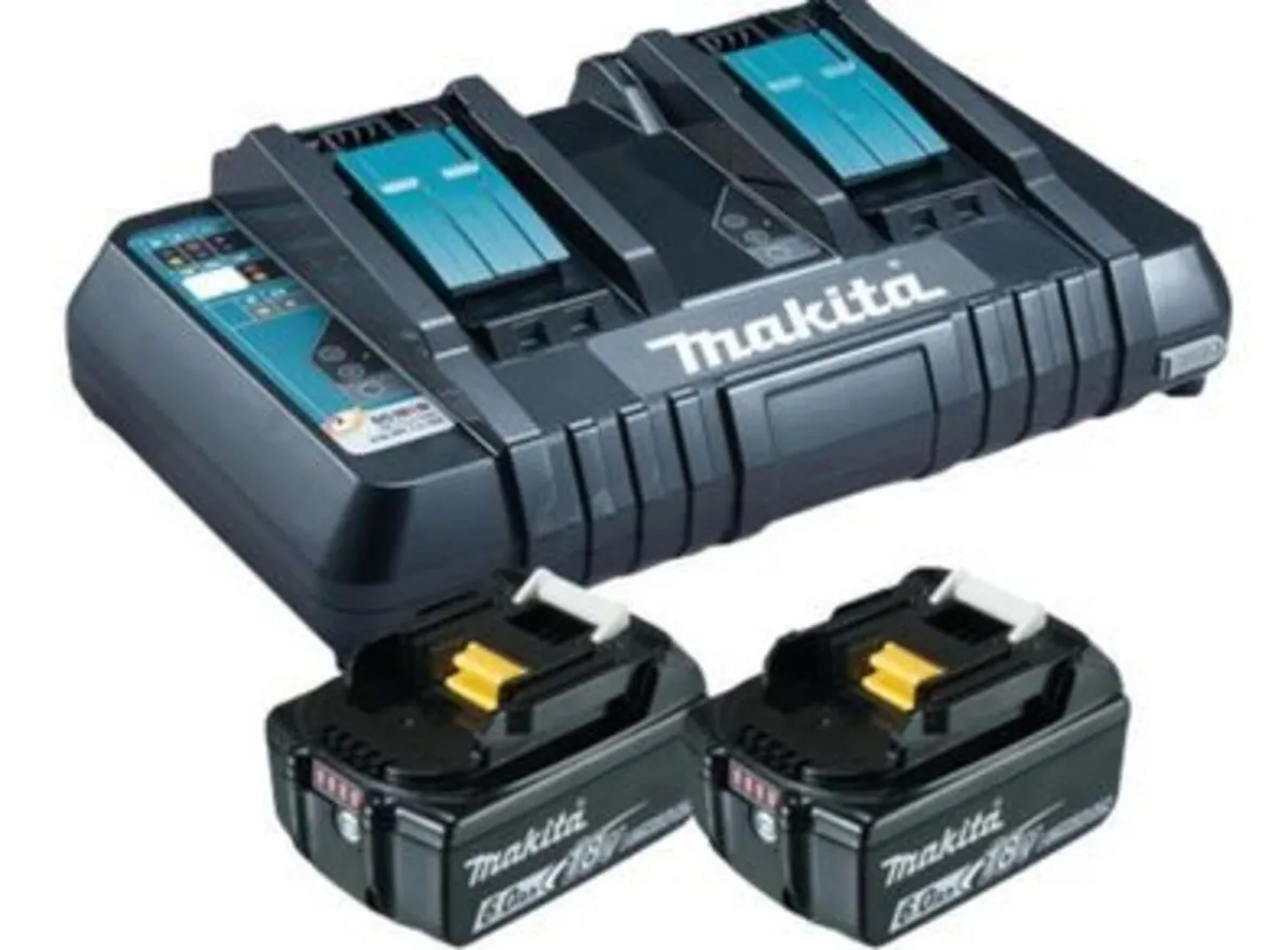 MAKITA DC18RD Double Charger & 2 x BL1860 Set