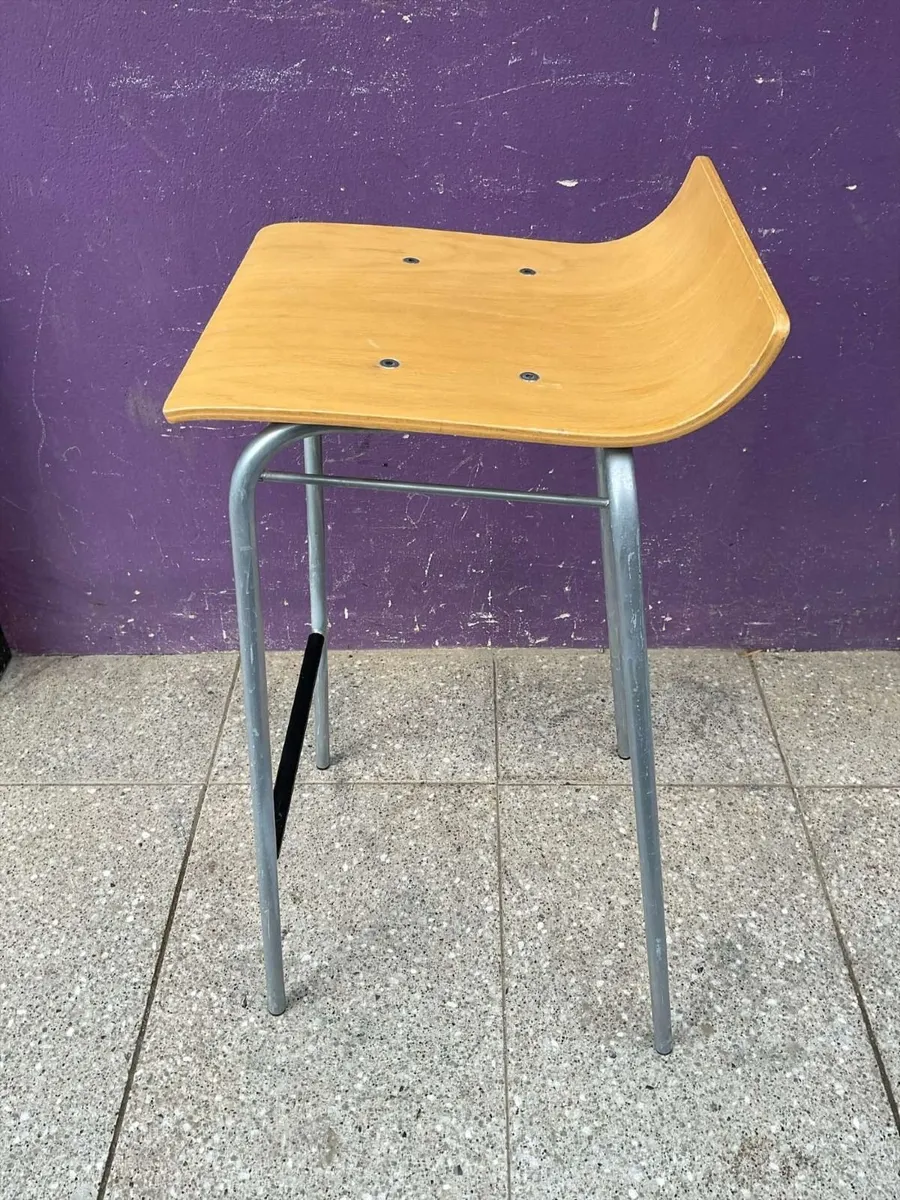 Wooden stacking high stool - Image 4