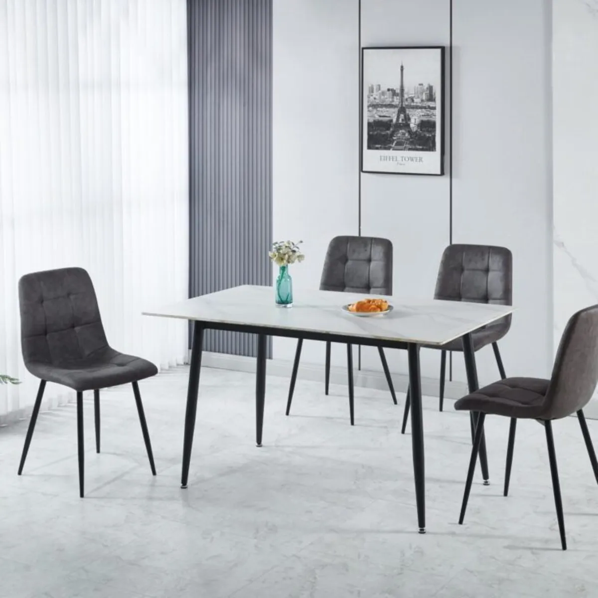 MARBLE EFFECT DINING SETS - Image 1