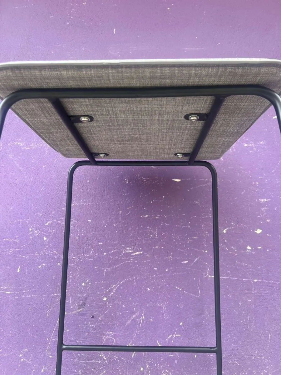 Grey high bar stool - Image 2