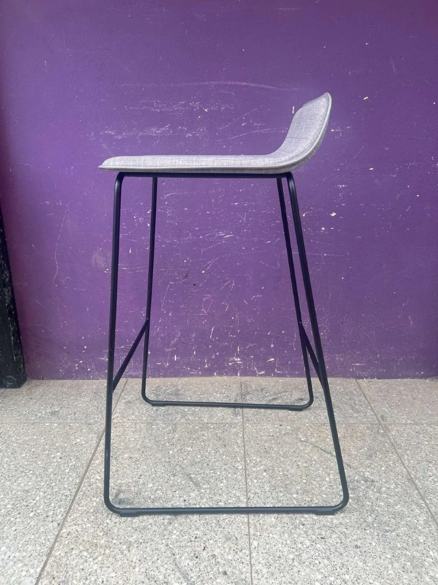 Grey high bar stool - Image 4
