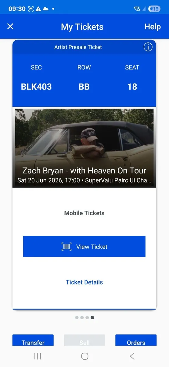 Tickets Zach Bryan 20th June - Image 4