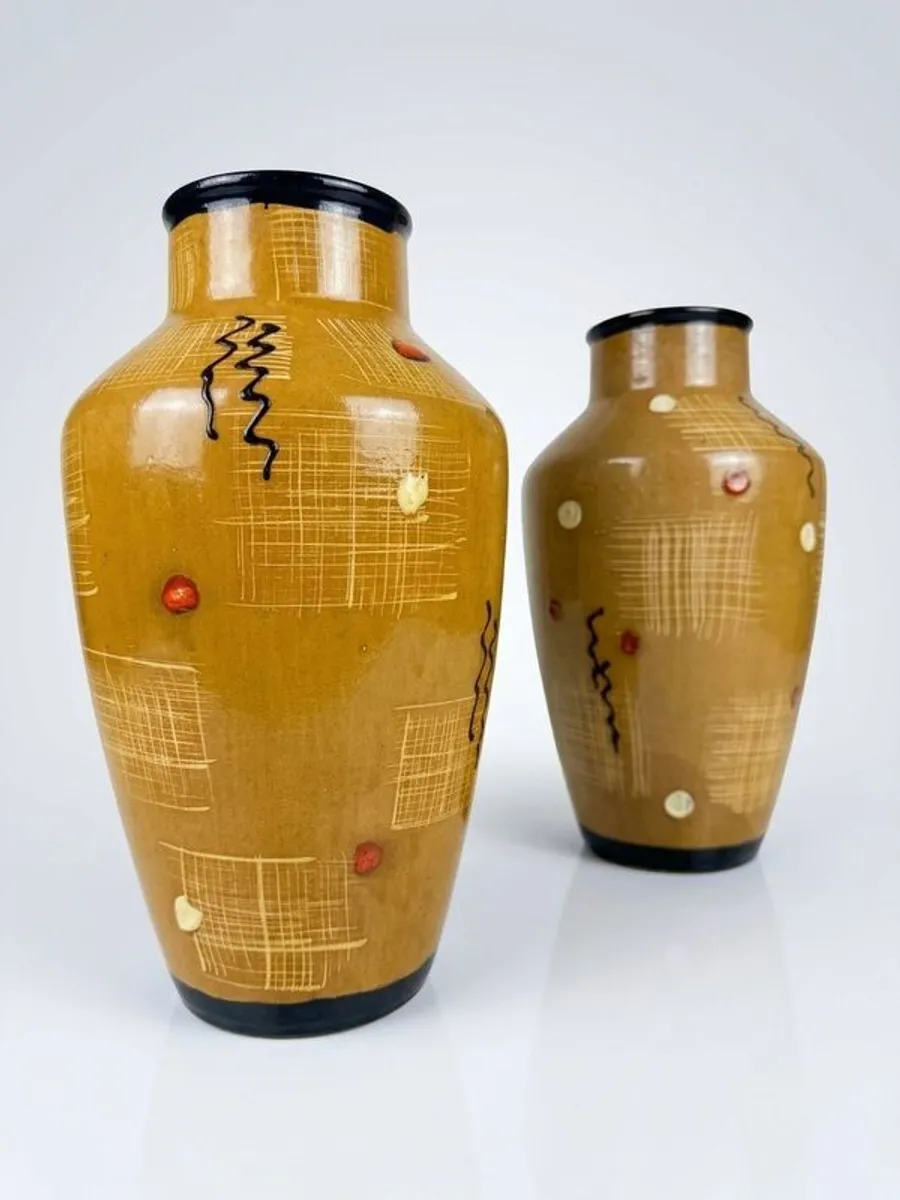 1960s Carstens Tonnieshof Vases, A Rare West German Ceramic Set - Image 1