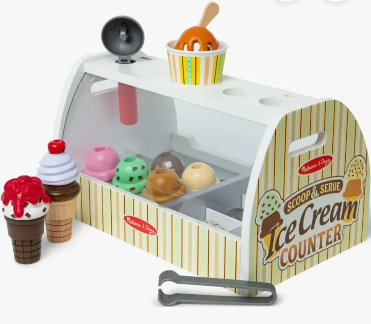 Melissa & Doug Wooden Ice Cream Counter - Image 2
