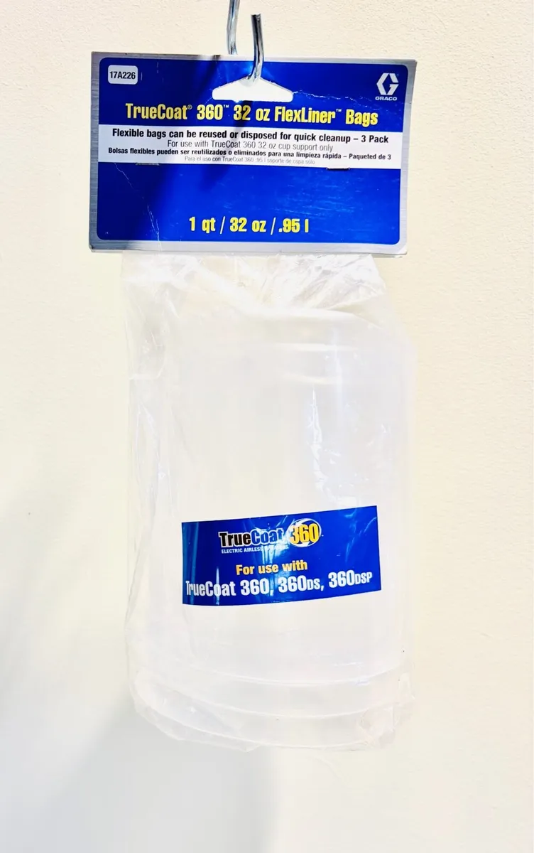 Graco TrueCoat 360, 32oz, flexliner bags, new - Image 1
