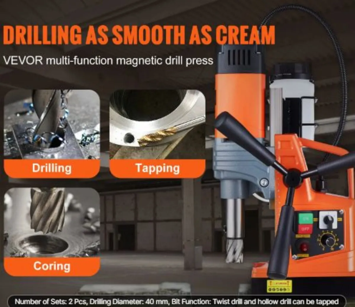 Magnetic Drill 1300W 2922lbf/13000N Portable Mag - Image 2