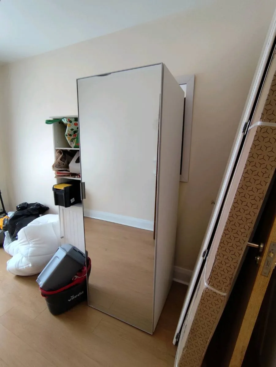 Mirror storage unit cabinet press wardrobe - Image 1